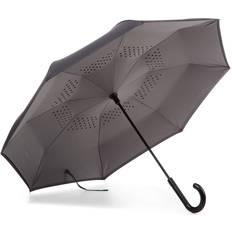 Umbrellas Totes Plaid Compact Umbrella Gray