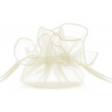 PartyDeco Rispose presentpåse i organza ELFENBEN