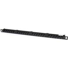 StarTech 24 Port 0.5U RJ45 Cat5e 110 Ethernet Rackmount Network Patch Panel PANELHU24