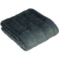 Paoletti Empress Faux Fur Blankets Black