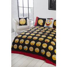 Rapport Icons Emoji Påslakan Gul, Röd, Multifärgad, Svart