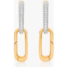 Monica Vinader Alta Capture Charm Drop Earrings, Gold/Silver