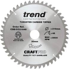 CraftPro Negativ Krok TCT-Sågklinga 216 mm x 48 Tänder x 30 mm