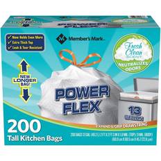 Uncategorized Member's Mark Power Flex Tall Kitchen Drawstring Bags, 200 Count