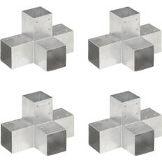 vidaXL stolpebeslag X-form 4 stk. 91x91