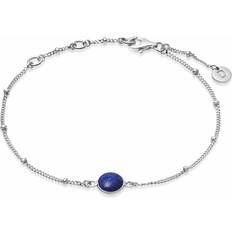 Lapis Jewellery Daisy Healing Bobble Bracelet - Silver/Lapis