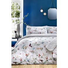 Textiles Dreams & Drapes Dreams Drapes Mansfield Floral Duvet Cover Grey