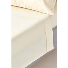 Textiles Homescapes Cream 1000 Thread Count Bed Sheet White