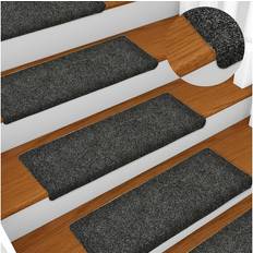 Tappeti per scala vidaXL Tappetini Per Scale Tessuto Agugliato 10 pz 65x21x4 cm Grigi Grigio