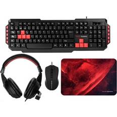 Teclados Mars Gaming Pack 4 En 1 2800dpi + Alfombrilla MRCP1