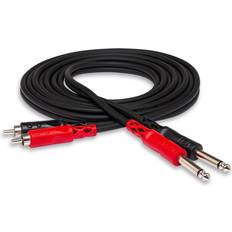 Hosa CPR-204 Dual 1/4" TS to Dual RCA Stereo Interconnect Cable, 4