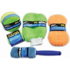 Car Wash Tools & Equipment 9 Microfibre Car Cleaning Kit Cloths Pads Glove Sponge Wheel Brush