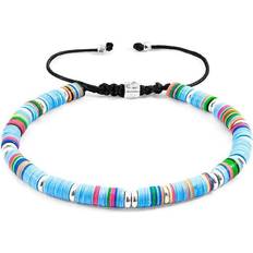 Kivu and Vinyl Disc Macrame Bracelet