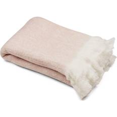Natures Collection Uldplaid Mohair 130 Tæppe Beige, Pink, Rød