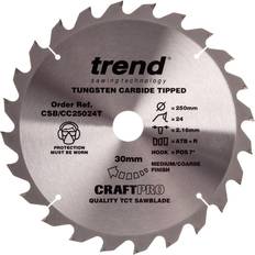Trend CSB/CC25024T CraftPro Saw Blade Crosscut 250mm x 30mm 24T