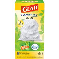 Cleaning Equipment & Cleaning Agents Glad ForceFlex Tall Kitchen Trash Bags, 13 Drawstring, Gain