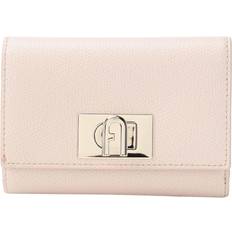 Wallets & Key Holders Furla Mini pink leather wallet with flap, Pink.