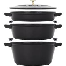 Cast Iron Cookware Sets Staub 4 Pc. Cookware Set with lid