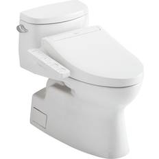 Toilets Toto Carolina II 28 3/8" One-Piece 1.28 GPF Single Flush Elongated Toilet and Washlet C2 in Cotton, MW6443074CEFG#01