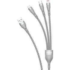 Usb kabel 3in1 Dudao 3in1 USB-kabel C 65W 1,2m