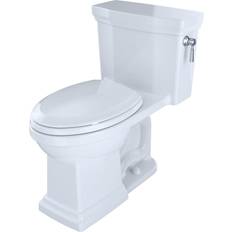 Toilets Toto MS814224CEFRG Promenade II Elongated Toilet with 1.28 GPF Seat Included Cotton Fixture Toilet One-Piece Elongated Cotton