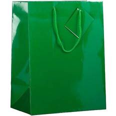 Jam Paper 10" x 13" x 5" Gift Bags, Green, 6 Bags/Pack (673GLgra) Green