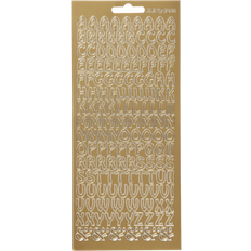 Legetøj Focus Stickers 10x23 cm Guld Bokstäver