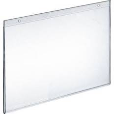 Azar 9 12 Horizontal Wall Mount Acrylic Sign Holder, Clear, 10/Pack