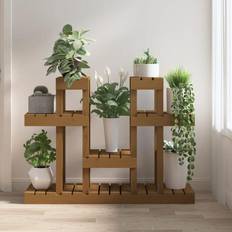 vidaXL Plant Stand Honey Brown Pine