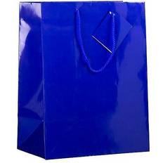 Wrapping Paper & Gift Wrapping Supplies Jam Paper Glossy Gift Bags with Rope Handles, Large, 10 x 13, Blue, 3 Bags/Pack (673GLBUB) Blue