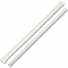 Boardwalk Individually Wrapped Paper Straws, 7.75" X 0.25" White, 3,200/carton BWKPPRSTRWWR White