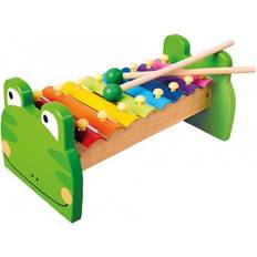 Musikspielzeuge Bino xylophone Frog 24 cm junior wood/metal green 3-piece