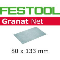 Festool Granat Net 180 Grit Dust Extraction Sanding Rectangle 80 x 133mm (50 Pack)