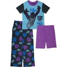 Violet Vêtements de nuit AME Sleepwear Boy's Black Panther Sleep Set