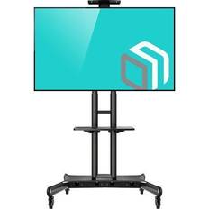 83" tv Mobile TV Stand 50-83 Inch LED LCD Flat or Curved Screen TVs up to 200 lbs - Height Adjustable TV Cart