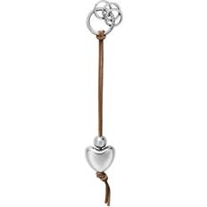 Tegnebøger & Nøgleringe Georg Jensen Heart Keyring - Silver/Brown