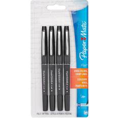 Markers Paper Mate Black Paper Mate Flair Medium Felt Tip 4/Pkg