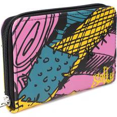 Purple Wallets & Key Holders Dress Patchwork Zip Around Rectangle Wallet - Black/Green/Purple