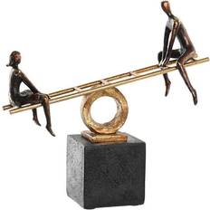 Oro Figuritas Dkd Home Decor Negro Dorado Metal Resina Personas Moderno 27 x 9 x 27.5 cm Figurita