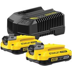 Stanley Batteries et Chargeurs Stanley Kit chargeur 2 batteries FatMax V20 Li-Ion 18V 2,0Ah