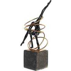 Oro Figuritas Dkd Home Decor Negro Dorado Metal Resina Moderno 17 x 14 x 42.5 cm Figurita