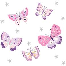 Purple Interior Decorating Lambs & Ivy Bedtime Butterfly Kisses Pink/Purple Wall Decals/Appliques