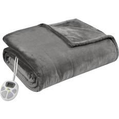 Serta Plush Heated Queen Blanket Blankets Gray (228.6x228.6cm)