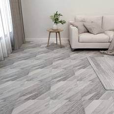 Pavimenti in Plastica vidaXL Listoni Pavimenti Autoadesivi 55 pz PVC 5,11 m Grigi Rigati