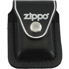 Zippo Lederne FeuerzeugtcheTasche mit Gürtelschlaufe Schwarz