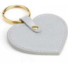 Argent Portefeuilles et Porte-clés Leather Heart Key Fob