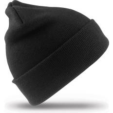 Result Genuine Recycled Woolly Ski Hat (One Size) (Black)