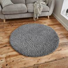 Think Rugs Vista Circular Shaggy 2236 Grey Grey