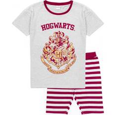 Grey - Men Pyjamas Harry Potter Hogwarts Crest Short Pyjama Set