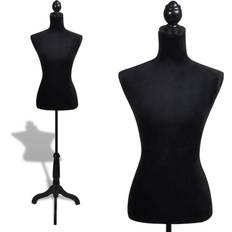 Dress Forms vidaXL Ladies Bust Display Black Female Mannequin Female Dress Form